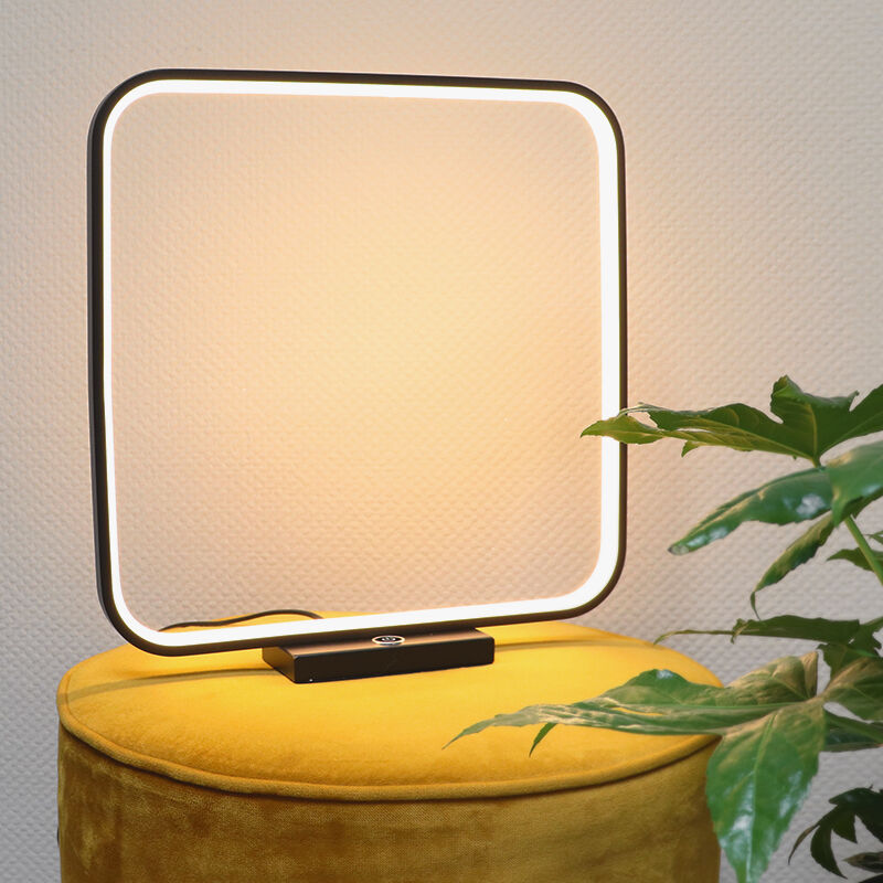 Modern bordslampa svart, Diogo, 8W, 3000K LED, med beröringsdimmer