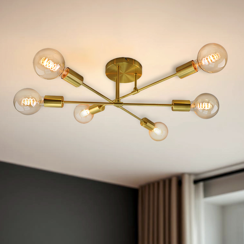 Modern taklampa guld, Amos