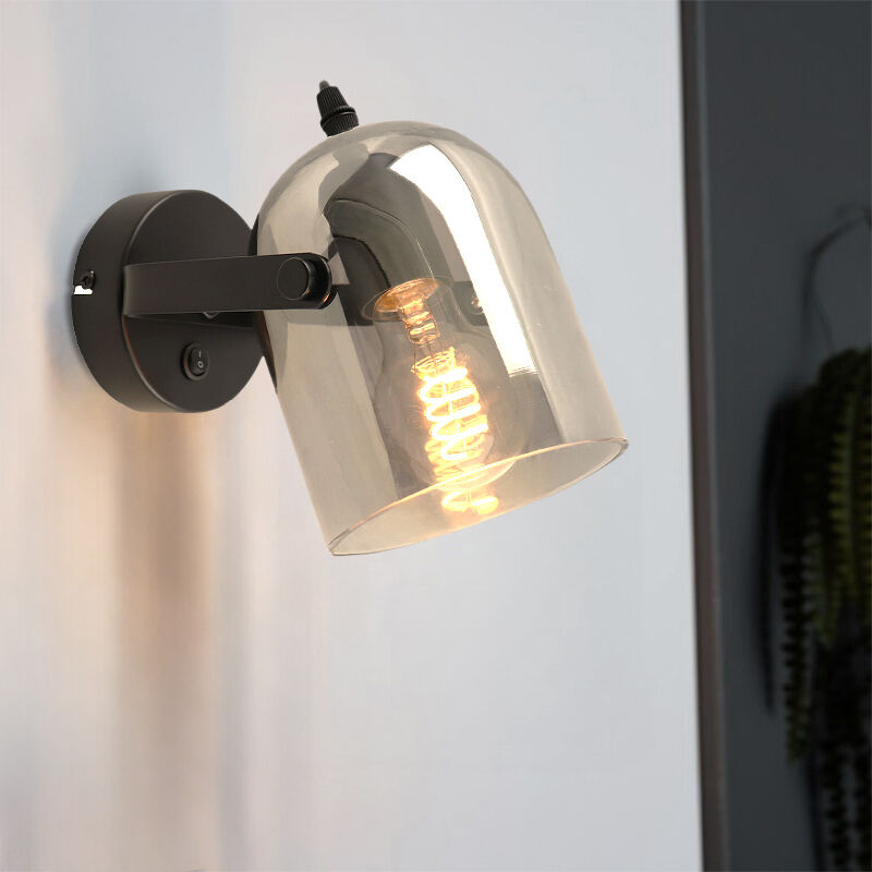 Design väggspotlight grå, Clyde
