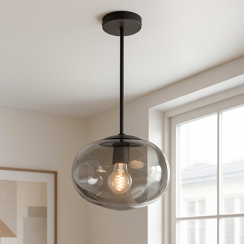 Design fönsterlampa grå, Evita