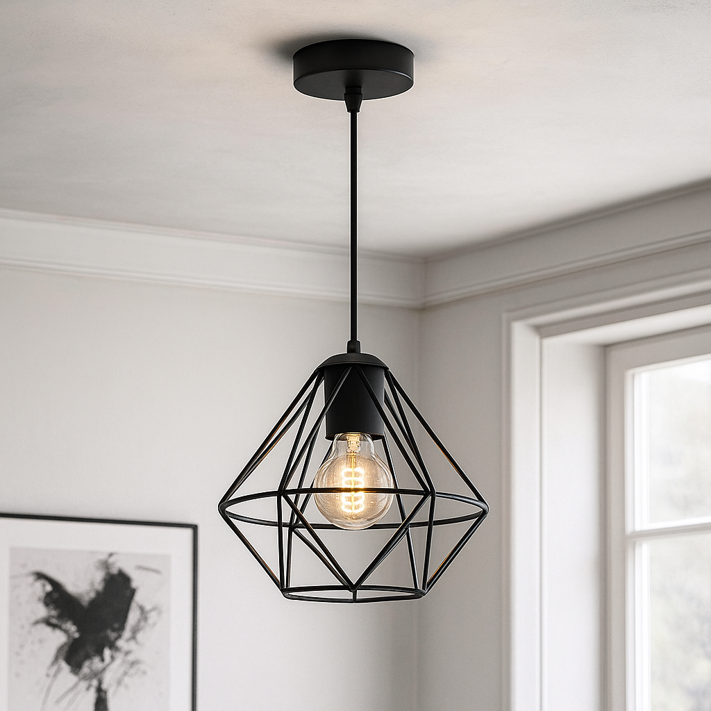 Industri fönsterlampa svart, Jochem
