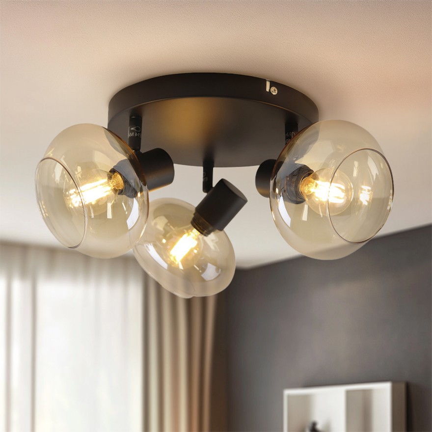 Design spotlight tak bärnstensfärgad, Skip