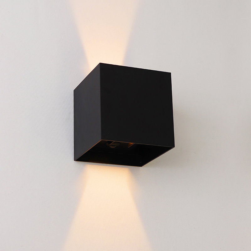 Modern uppladdningsbar vägglampa svart, Dion, 1W, 2700K LED, IP44