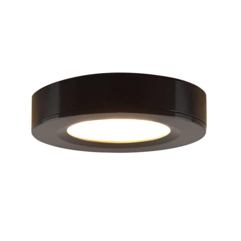 Runda köksskåpslampa, svart