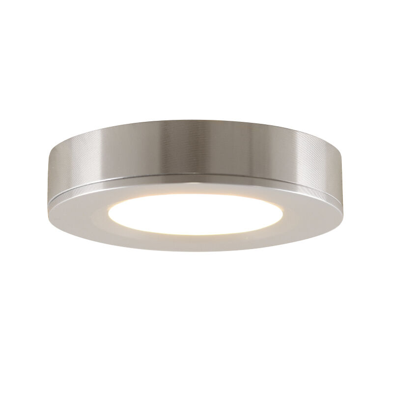 Runda köksskåpslampa, silver