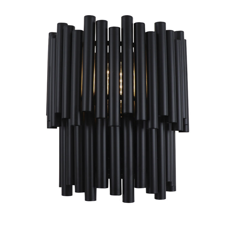 Modern vägglampa svart, Joelle, med brytare