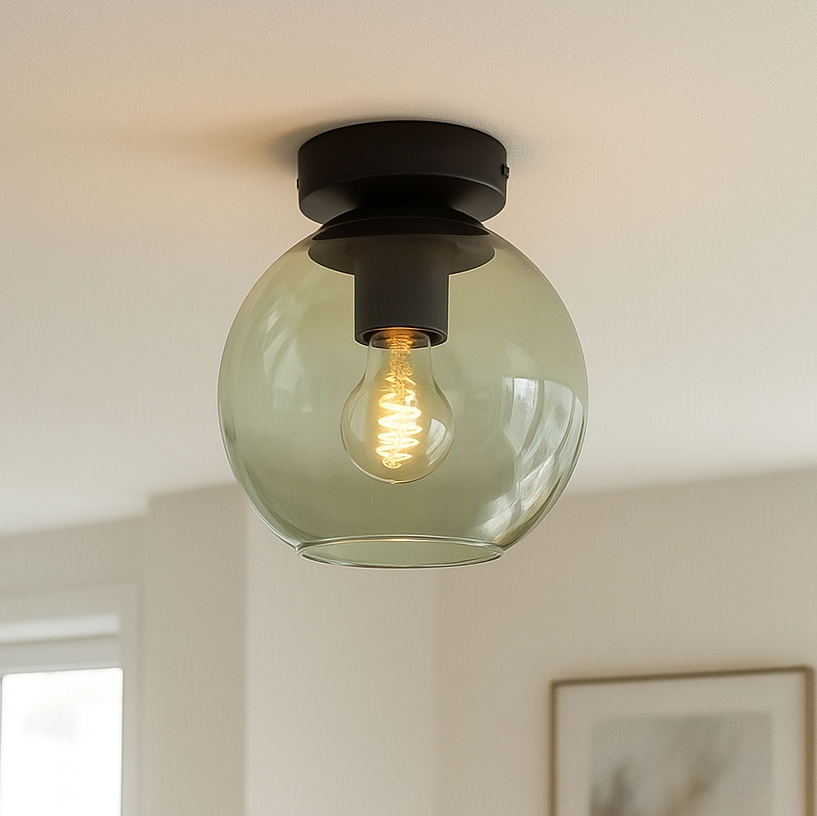 Design taklampa grön, Giada