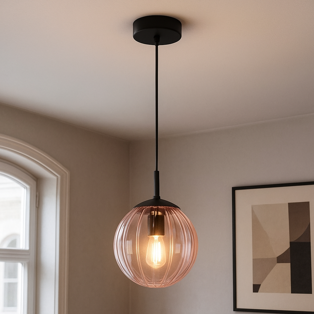 Retro fönsterlampa rosa, Rifka