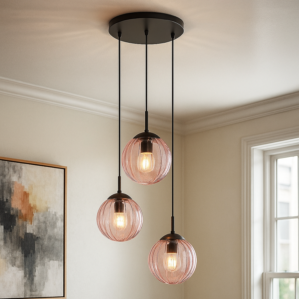 Retro fönsterlampa rosa, Rifka