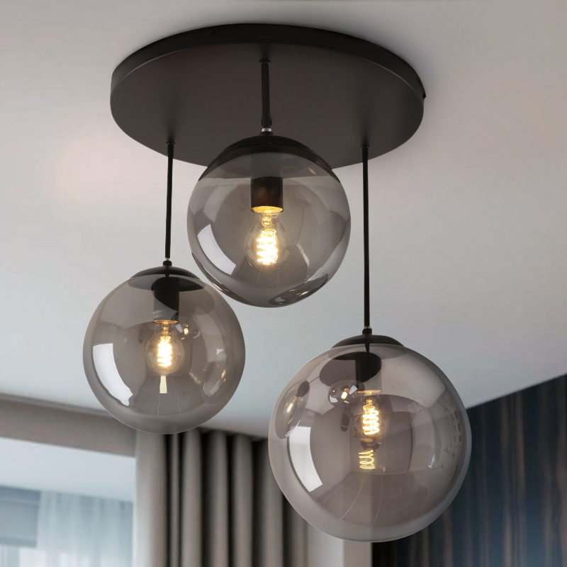 Design taklampa svart, Dolf