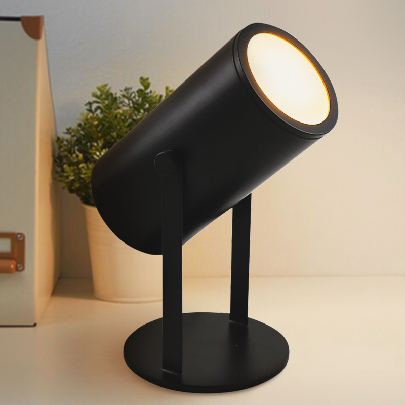 Modern uppladdningsbar bordslampa svart, Elko, 2W, 3000K LED, med brytare