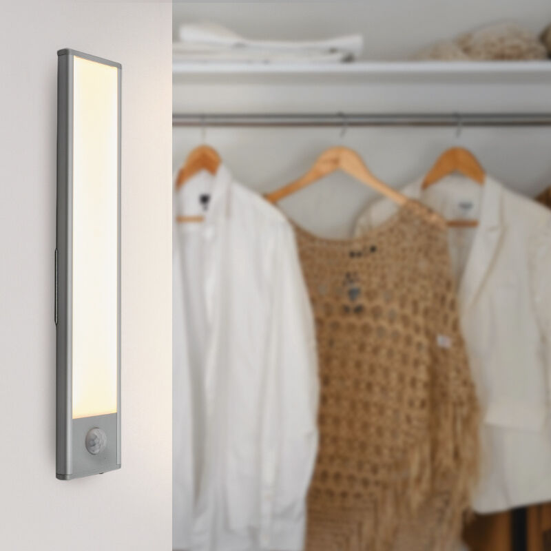 Silver skåplampa plast, Ilana, 1W, 3000K LED