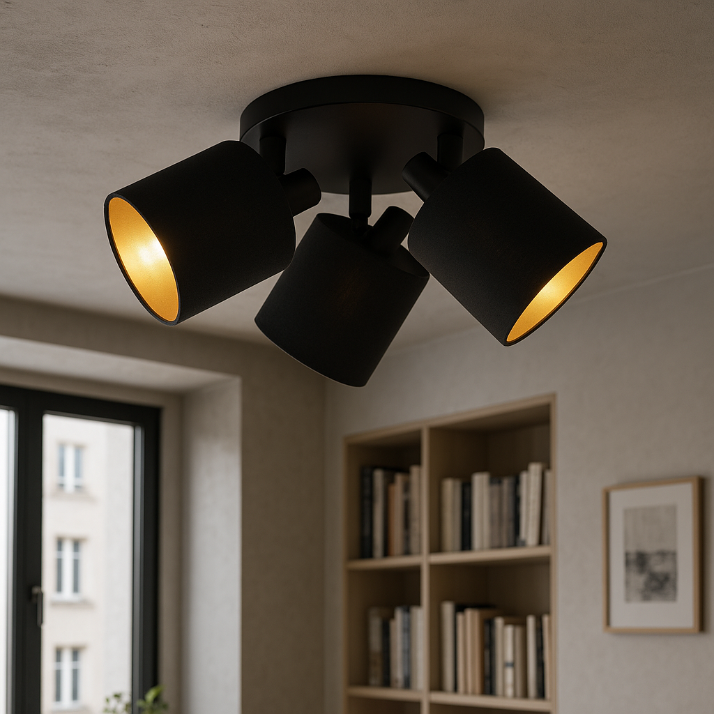 Svart spotlight tak modern, Koge