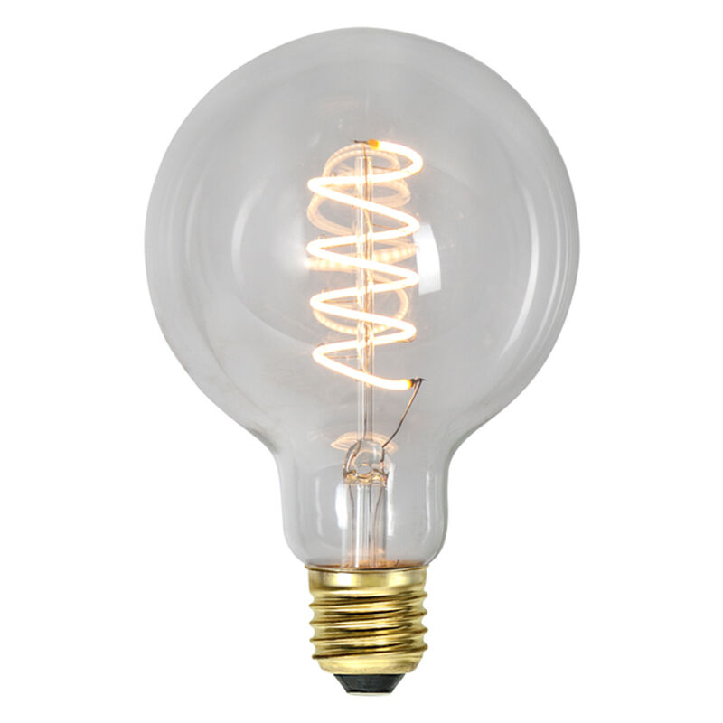 3-stegs dimbar E27 filament spiral stor sfär G95, 4w extra atmosfärisk vit