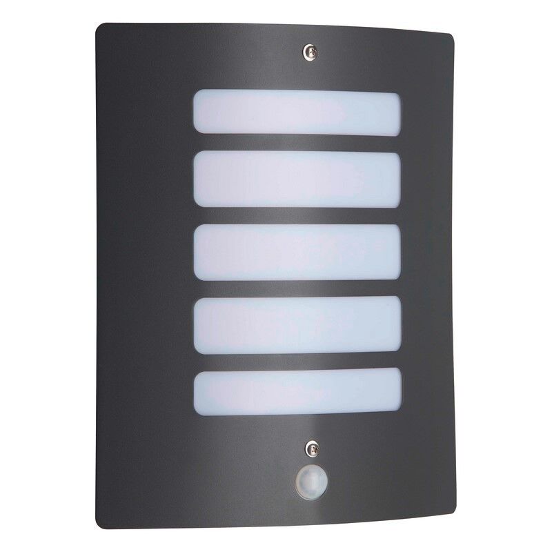 Metall utomhus vägglampa med rörelsesensor antracit, Alea, IP44