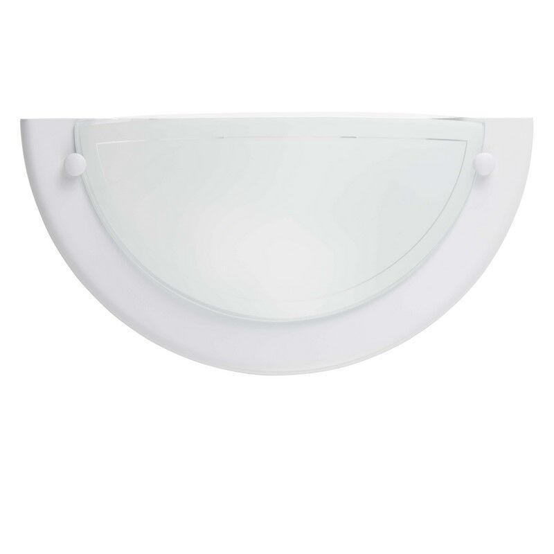 Glas vägglampa vit, Angely