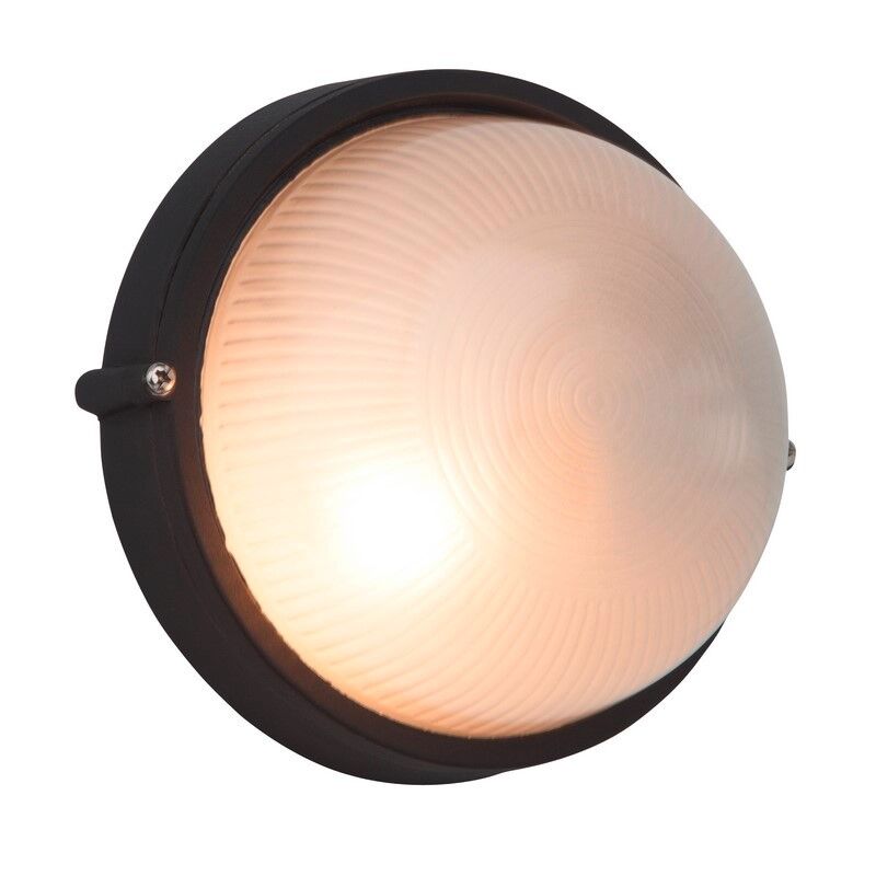 Glas utelampa svart, Trishana, IP44