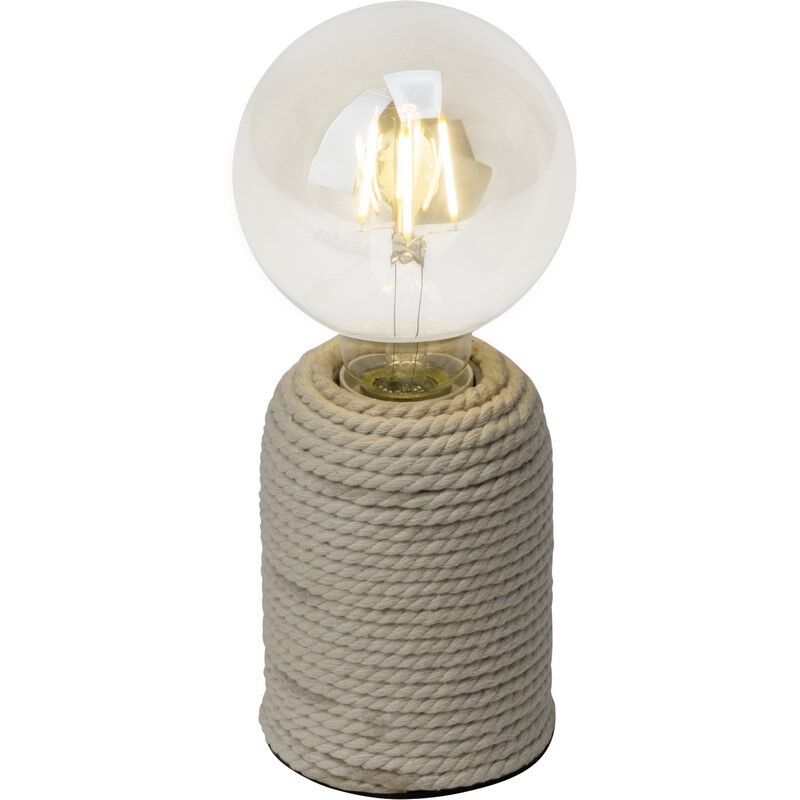 Betong bordslampa brun, Adelynn, med brytare