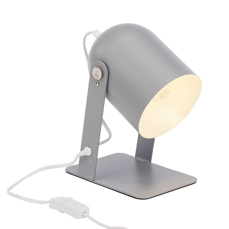 Modern bordslampa grå, Arlette, med brytare