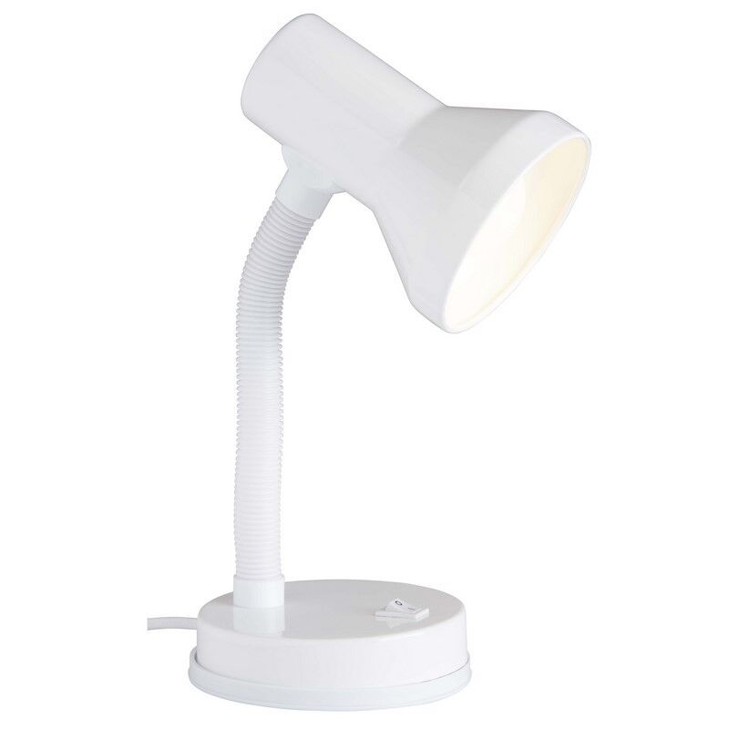 Plast skrivbordslampa vit, Loet, med brytare