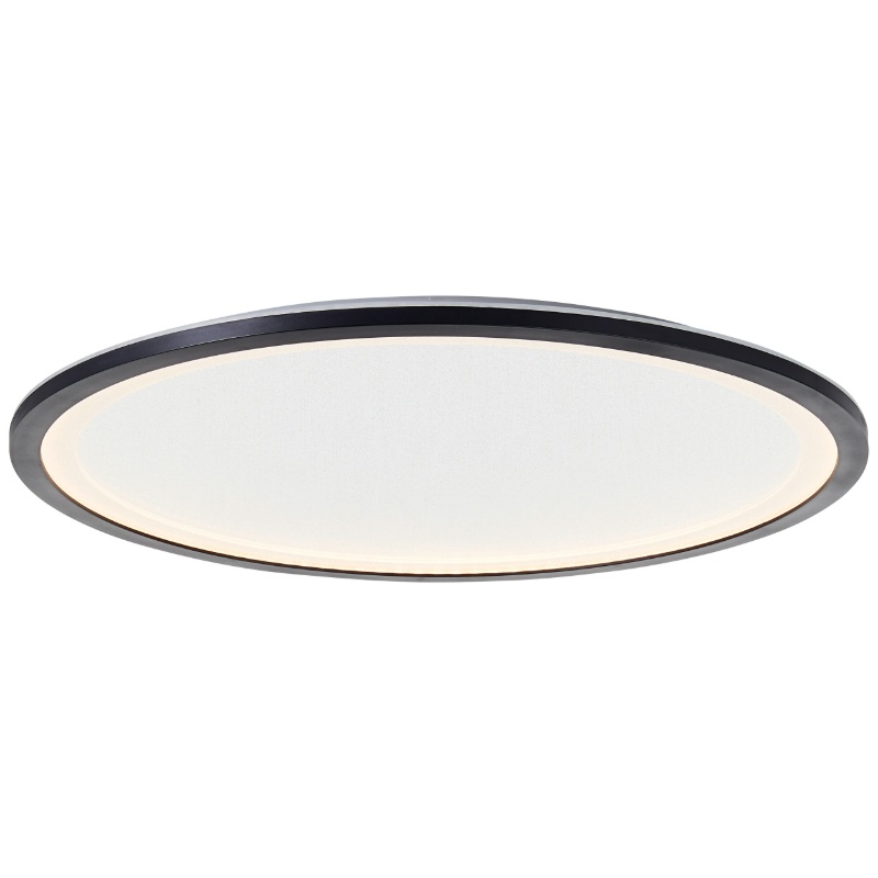 Modern LED panel taklampa svart, Yamal, 36W, varm till kall vit justerbar LED, met fjärrkontroll