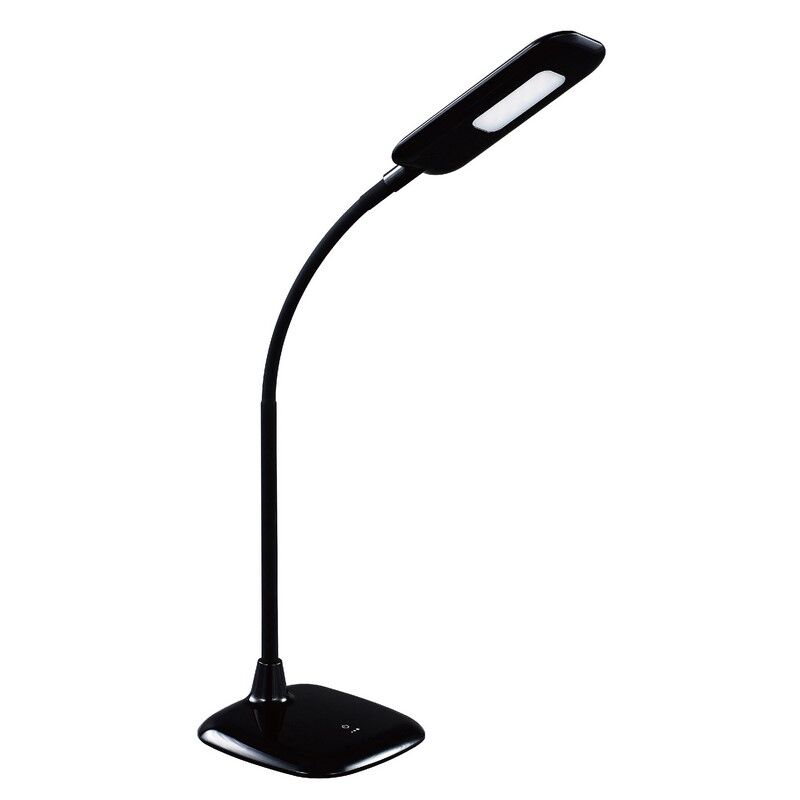 Plast skrivbordslampa svart, Jenoah, 5W, 6000K LED, med beröringsdimmer