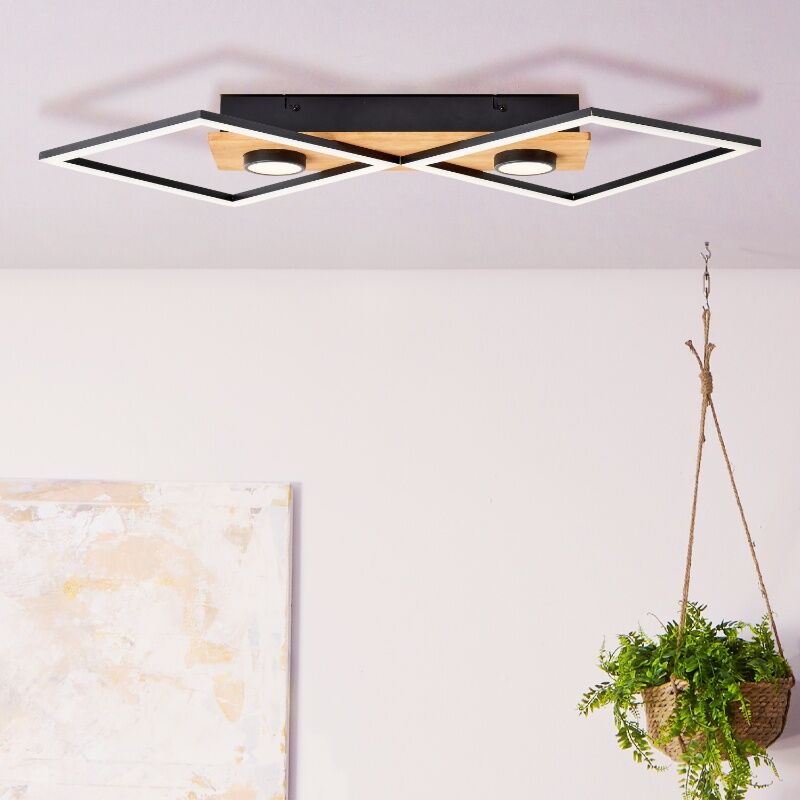 Trä plafond svart, Virginia, 32W, 3000K LED