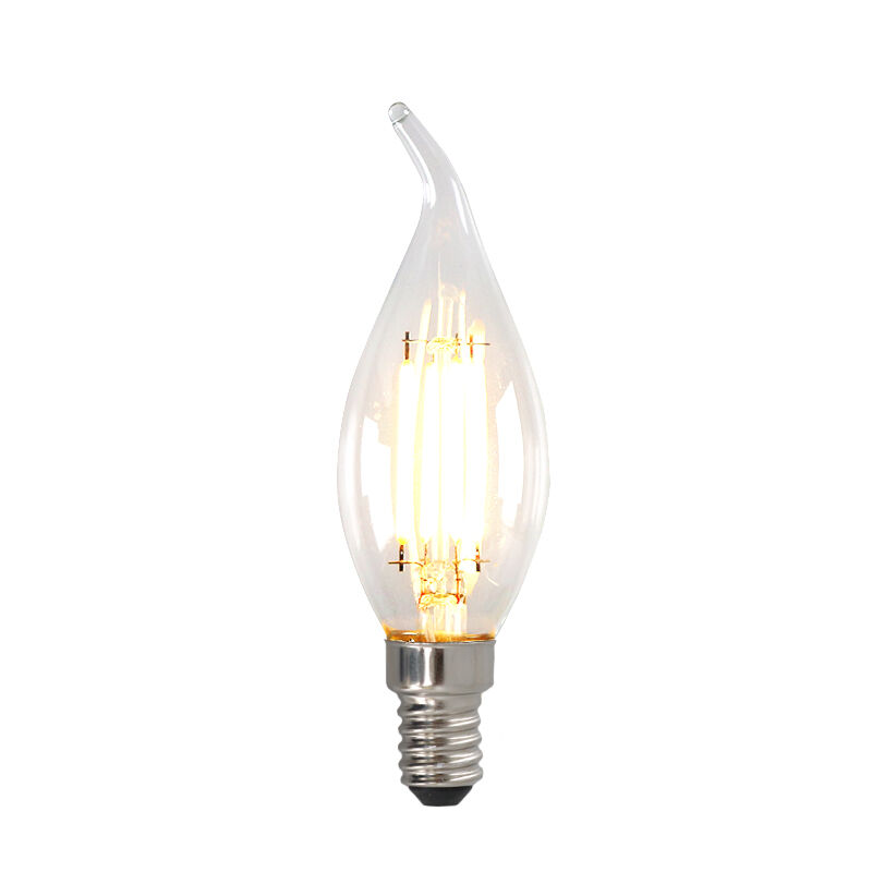 Dimbart Olucia E14 LED-spetsljus, 3w, genomskinligt glas, 2700k