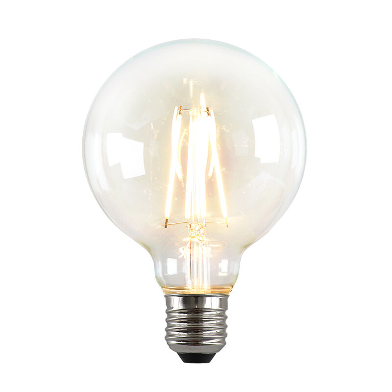 Dimbar Olucia E27 LED lampa, G95, 5w, Transparent glas, 2700k