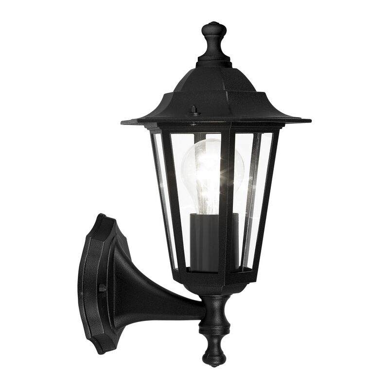 Svart klassisk utelampa aluminium, Alieke, IP44