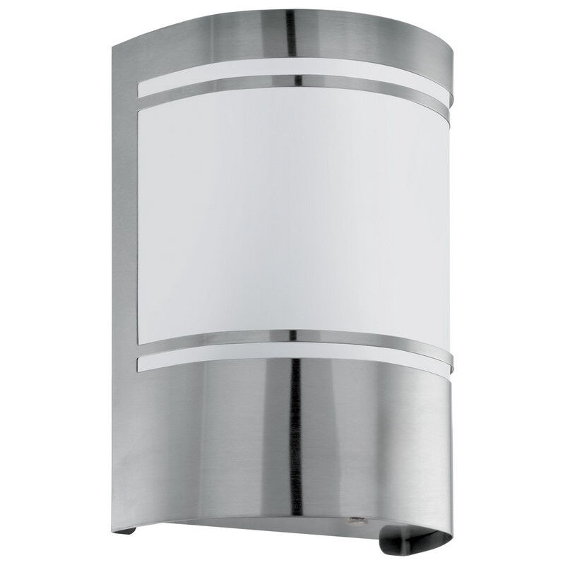 Silver utomhus vägglampa med skymningssensor glas, Aartje, IP44