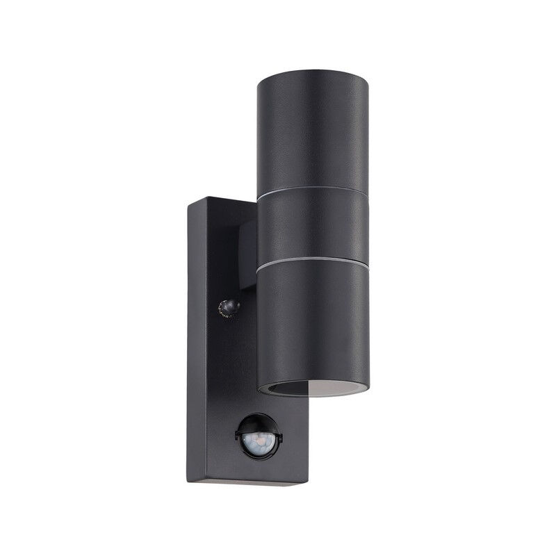 Antracit modern utomhus vägglampa med rörelsesensor metall, Marlies, IP44