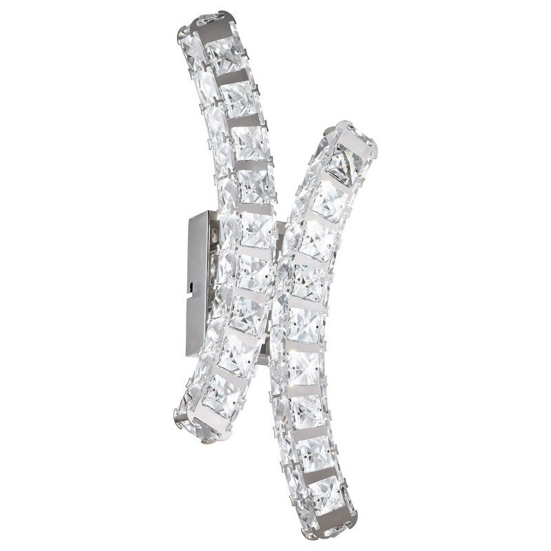 Krom design vägglampa kristall, Dirk, 12W, 4000K LED
