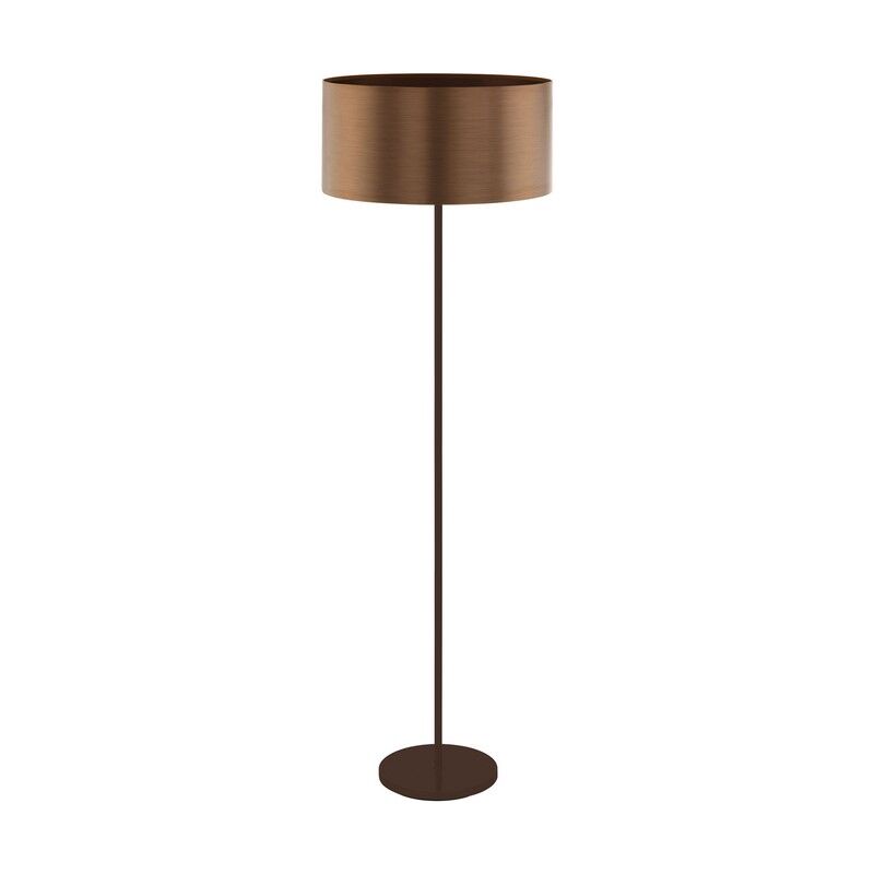 Brun design golvlampa plast, Noor, med brytare