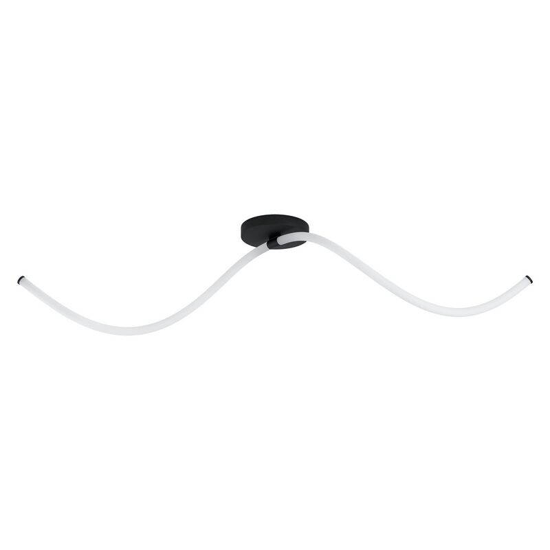 Svart modern plafond stål, Allal, 12W, 3000K LED