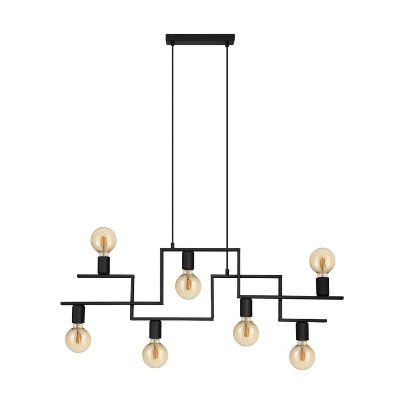 Svart retro fönsterlampa stål, Olga