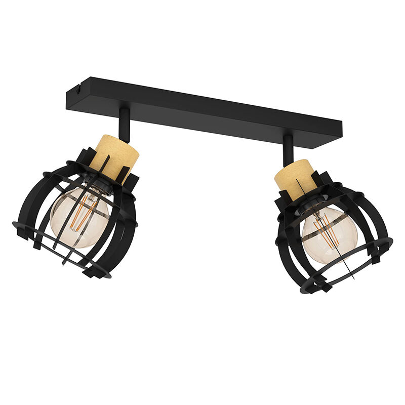 Svart retro spotlight tak aluminium, Redouan