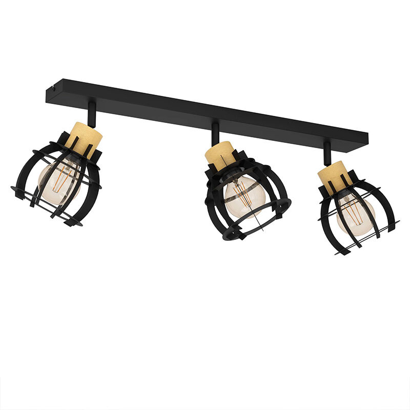 Svart retro spotlight tak aluminium, Redouan