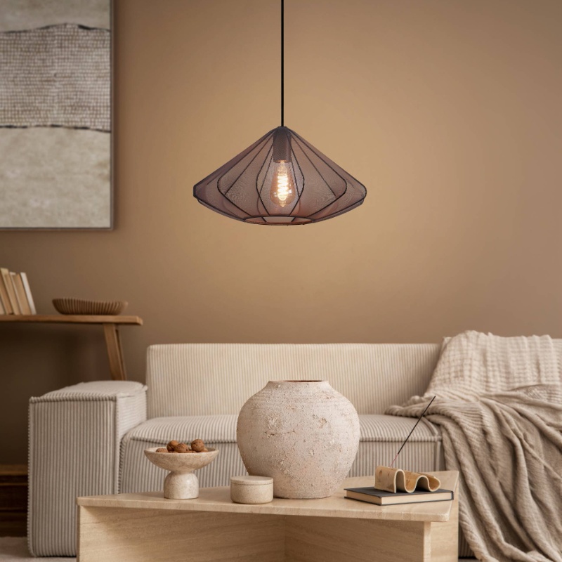 Svart industri fönsterlampa stål, Agnese