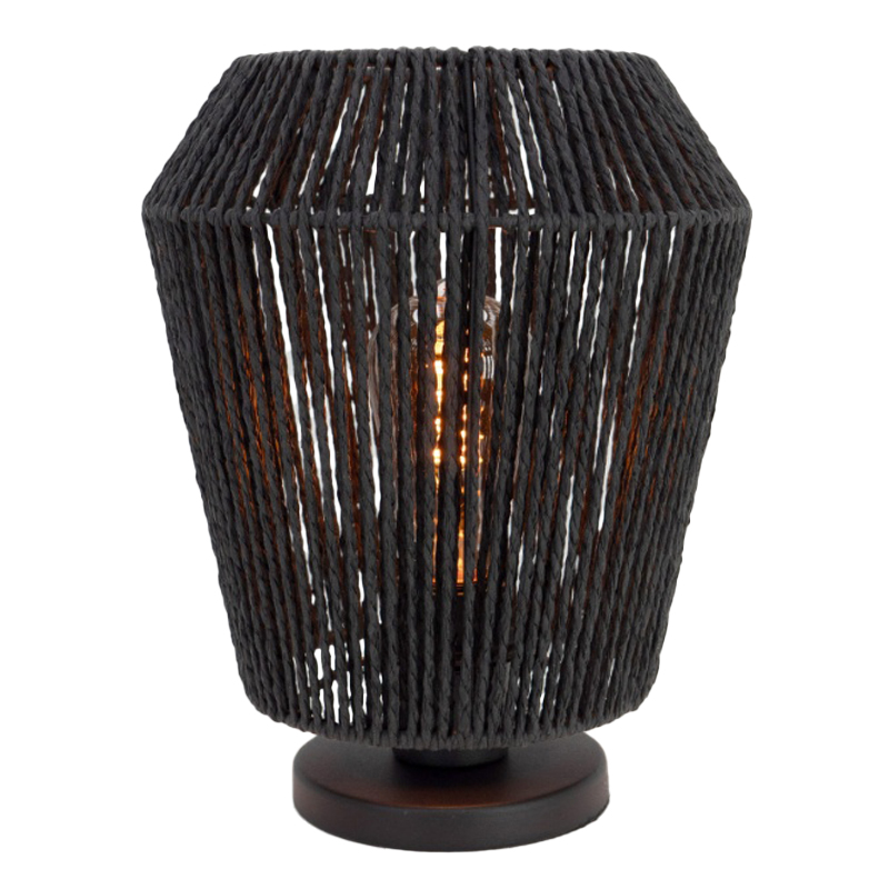 Papper bordslampa svart, Caine, med brytare