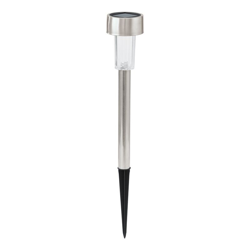 Silver trädgårdsspotlight rostfritt stål, Zora, 0,5W, 3000K LED, IP44, med brytare