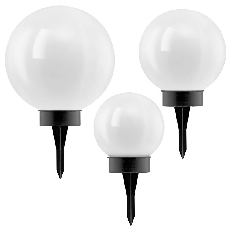 Svart trädgårdsspotlight plast, Zora, 0,5W, 3000K LED, IP44, med brytare