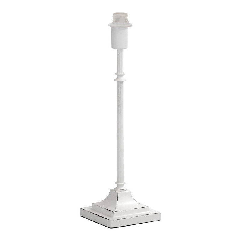 Vit rustik bordslampa utan skärm metall, Noah, med brytare