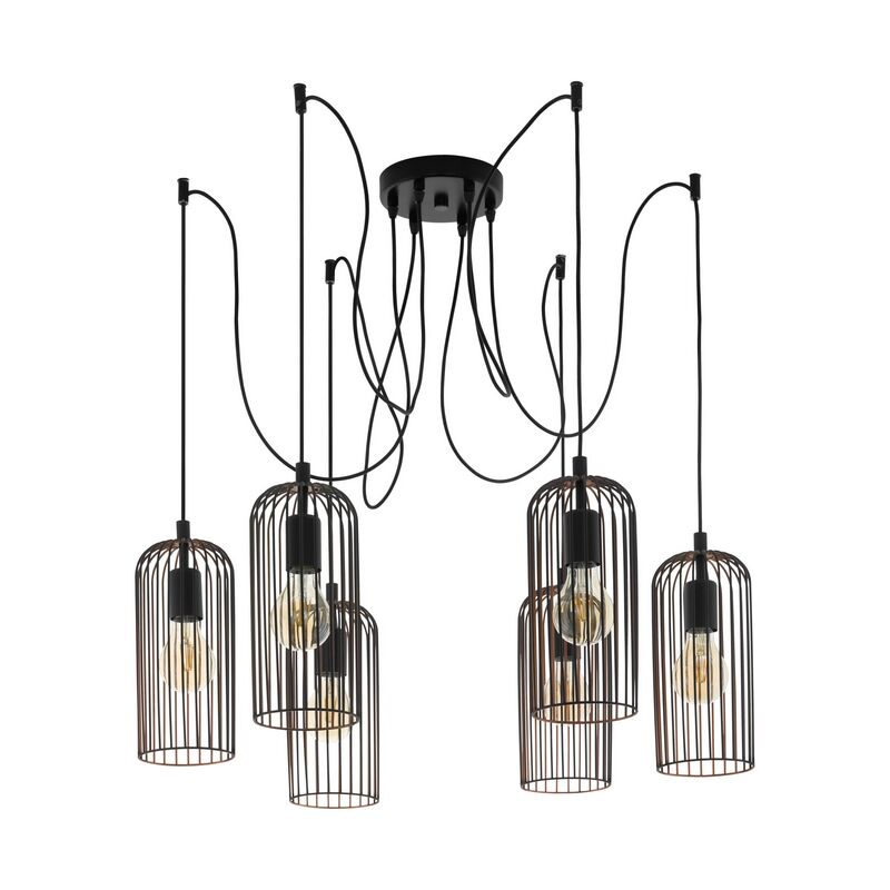 Svart industri fönsterlampa stål, Silje