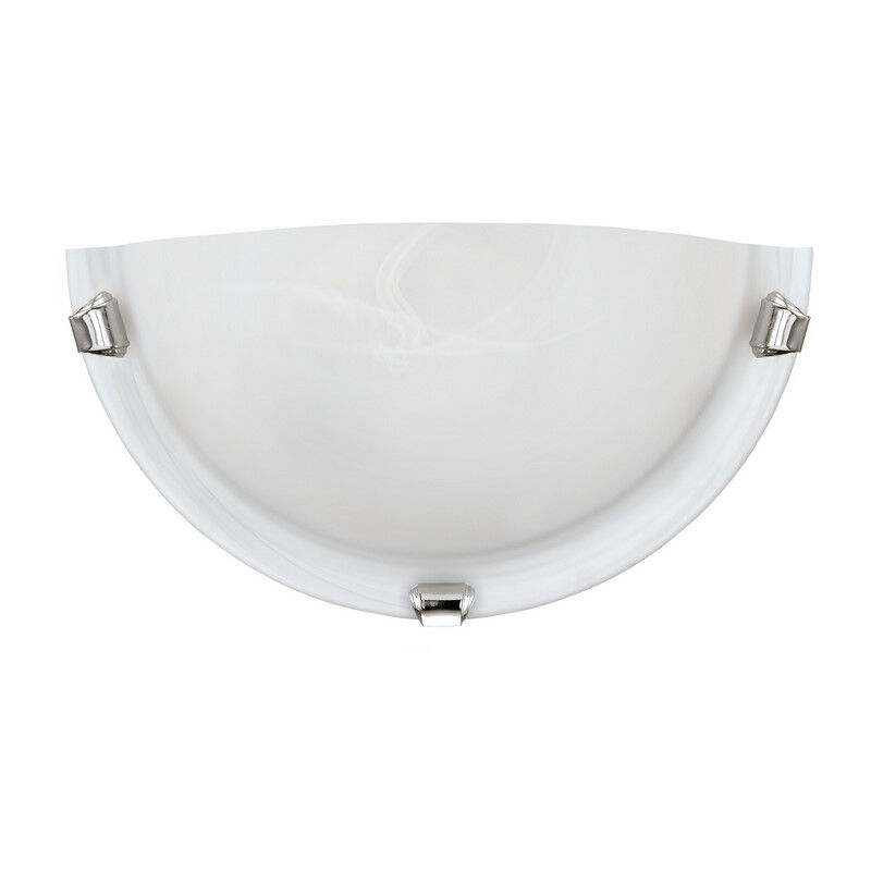 Krom vägglampa glas, Alcor