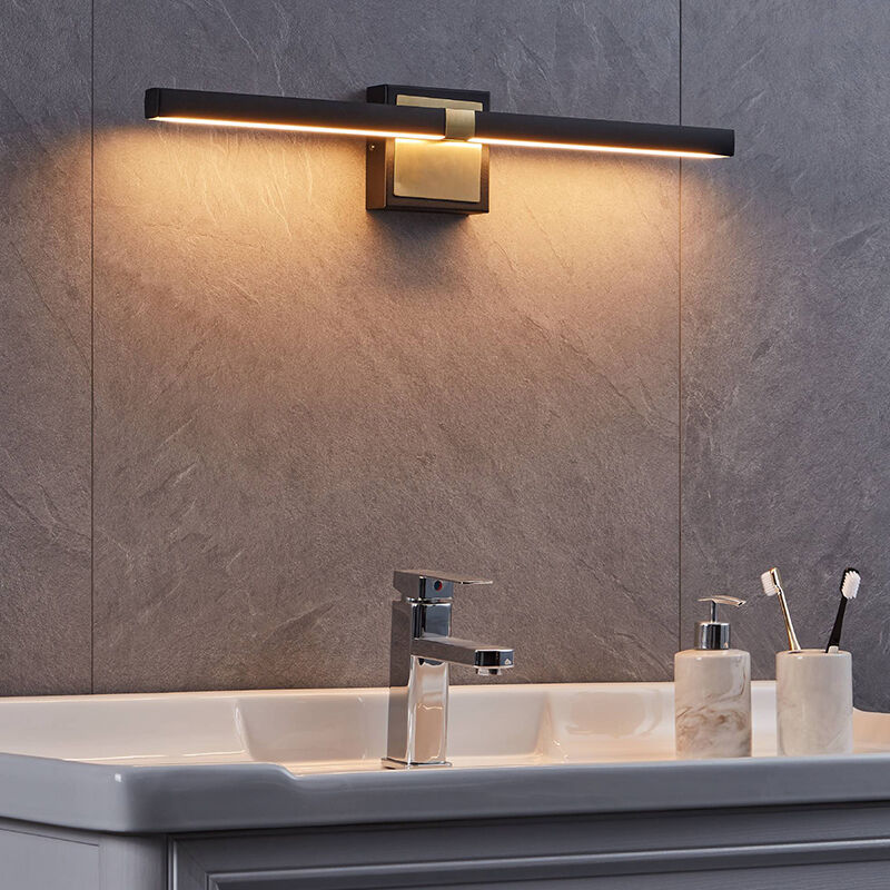 Mässing modern badrumslampa vägg stål, Natasha, 11W, 3000K LED, IP44