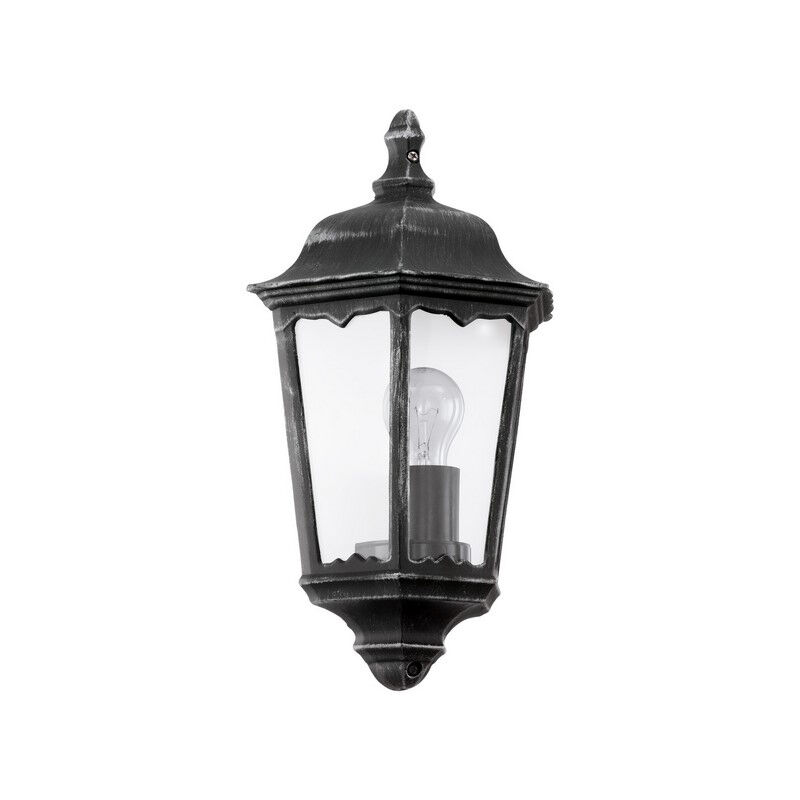 Svart klassisk utelampa aluminium, Leanna, IP44