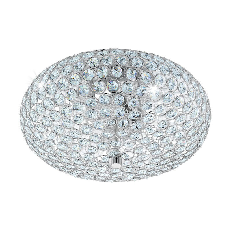 Krom retro taklampa glas, Annamarie