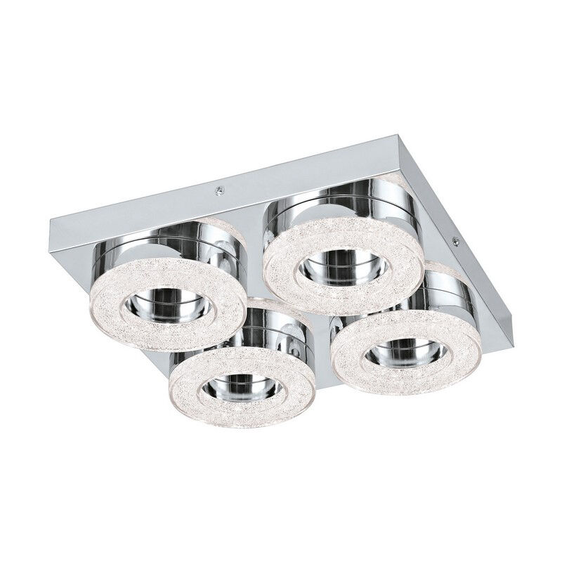 Krom modern vägglampa plast, Arjo, 4W, 3000K LED