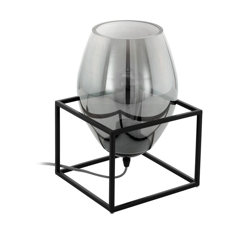 Svart design bordslampa stål, Josephus, med brytare